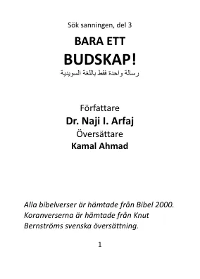 Bara ett budskap!
